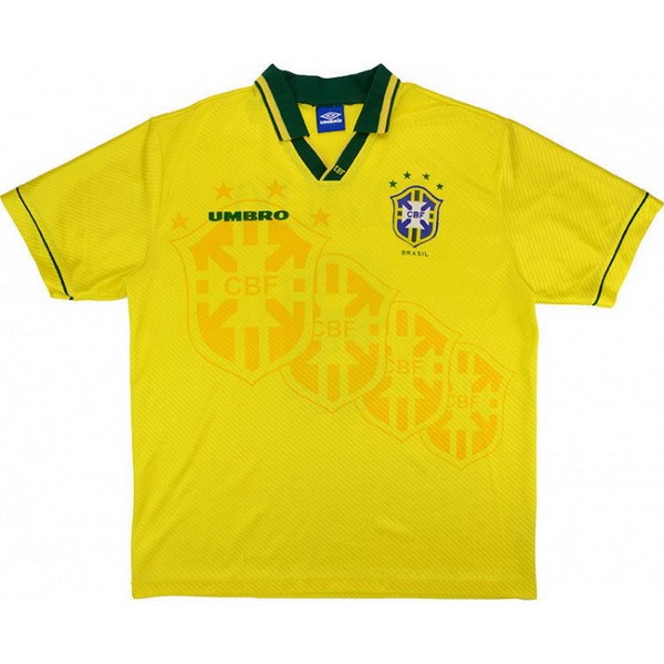 Maillot Football Brésil Domicile Retro 1994 1997 Jaune